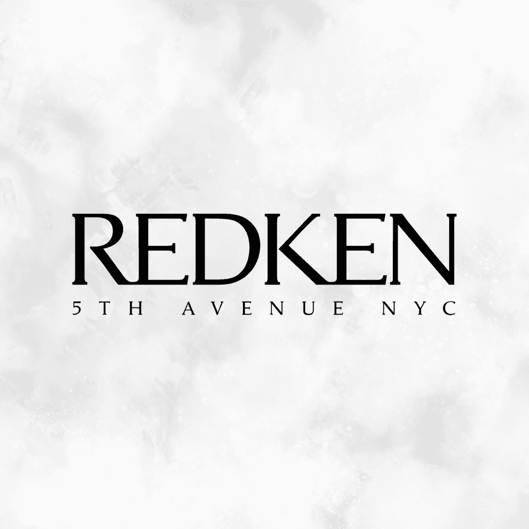 Redken 5th Avenue NYC logo on a textured white background.